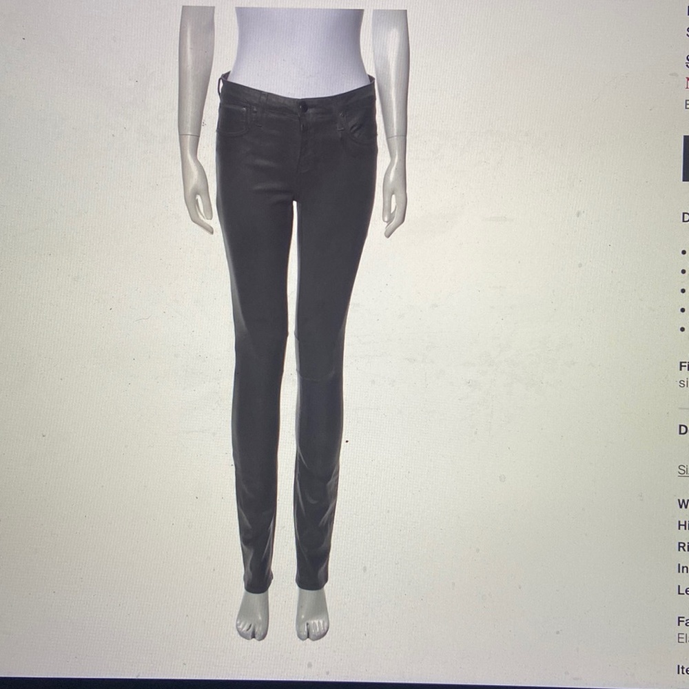 Grey waxed helmet lang jeans